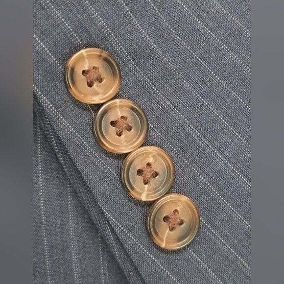 Brooks Brothers Fitzgerald Fit Blazer Sport Coat Navy Striped Wool 1/2 Lined 42R - Picture 5 of 16